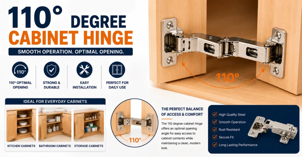 110 degree cabinet hinge