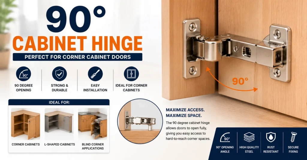 90 degree cabinet hinge