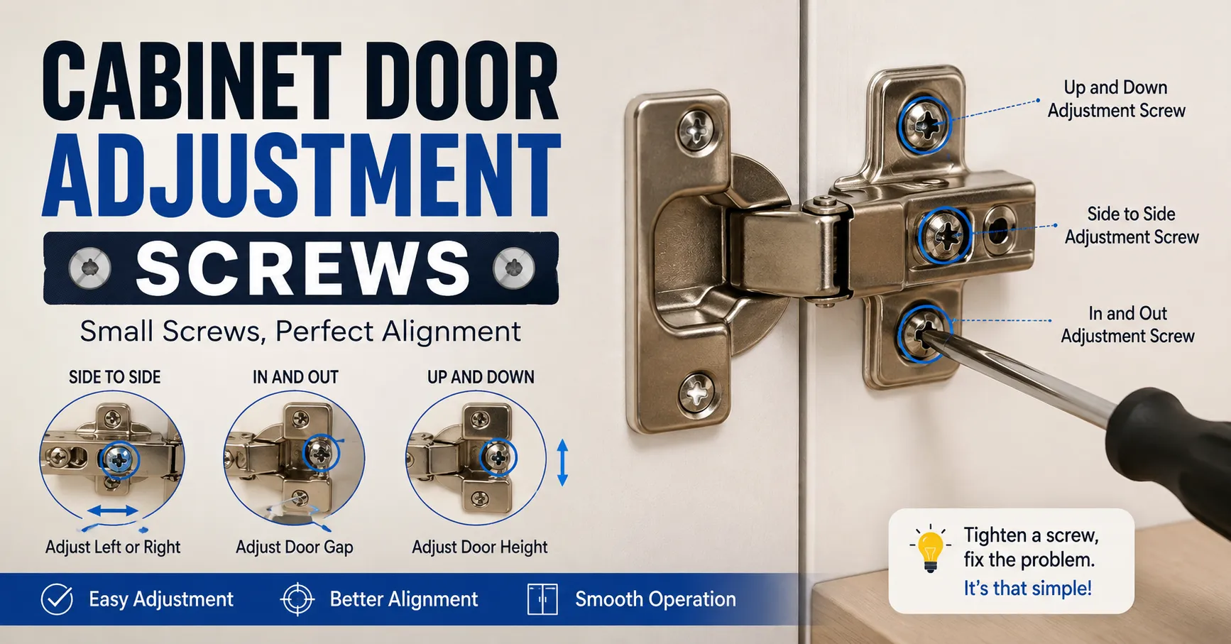 cabinet door adjustment screws