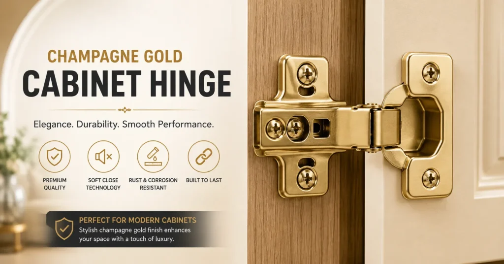 champagne gold cabinet hinge