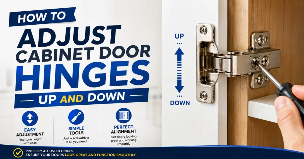 how to adjust cabinet door hinges up and down