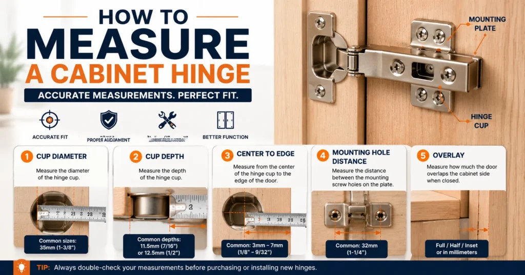how to measure a cabinet hinge